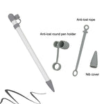 3-in-1 シリコン保護カバー＋タッチキャップペン＋ニップペンケース Apple Pencil用、グレー、ホワイト