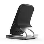 HAMTOD M5 15W インテリジェントデュアルコイル設計 Qi規格ホルダー付きワイヤレス充電器、インジケーターライト付き、急速充電対応、M5 ブラック、M5 シルバー