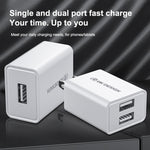WK WP-U119 10W デュアルUSBポート トラベルチャージャー 電源アダプター、USプラグ、WP-U119 USプラグ