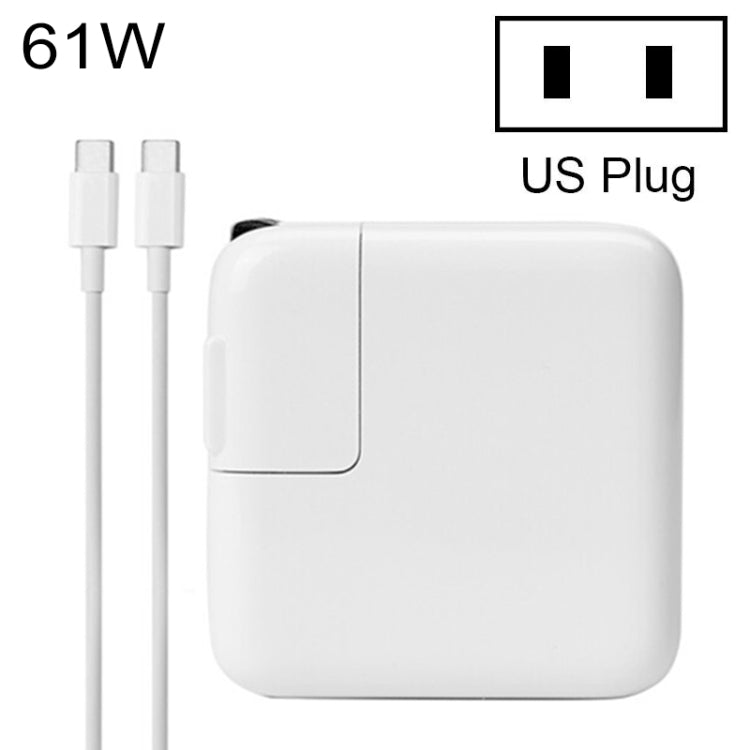 61W Type-C パワーアダプター 1.8mケーブル付き、USプラグ、61W USプラグ