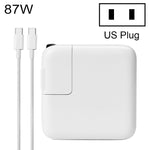 87W Type-C パワーアダプター ポータブル充電器 1.8m Type-C 充電ケーブル付き、USプラグ、87W USプラグ