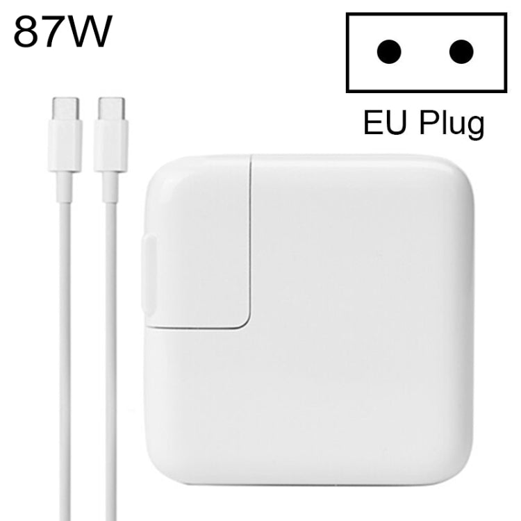 87W Type-C電源アダプター ポータブル充電器 1.8m Type-C充電ケーブル付き、EUプラグ、87W EUプラグ