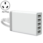 XBX09 40W 5V 8A 5ポートUSB急速充電器 トラベルチャージャー、UKプラグ（ブラック）、XBX09、8A