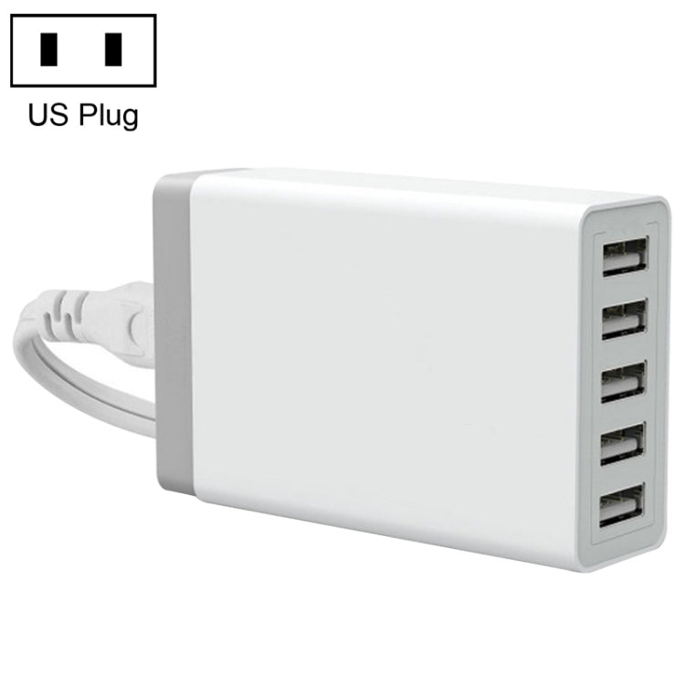 XBX09 40W 5V 8A 5ポートUSB急速充電器 トラベルチャージャー、UKプラグ（ブラック）、XBX09、8A
