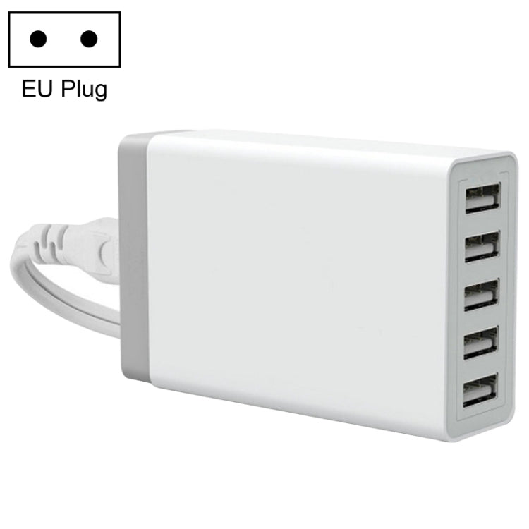XBX09 40W 5V 8A 5ポートUSB急速充電器 トラベルチャージャー、UKプラグ（ブラック）、XBX09、8A