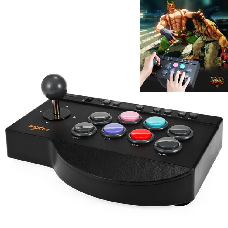 PXN PXN-0082 グラディエーター ストリートマシン ゲームハンドル ロッカーコントローラー Nintendo Switch / PC / Android システム / PS3 / PS4 / XboxOne 用、PXN-0082