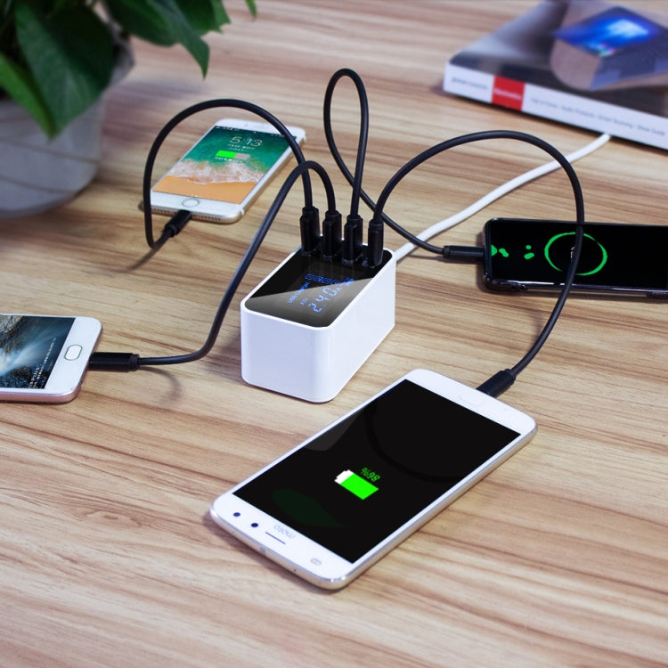 CDA30 20W 3 USBポート + USB-C / Type-Cポート 多機能充電器 LEDディスプレイ付き、UKプラグ、UKプラグ