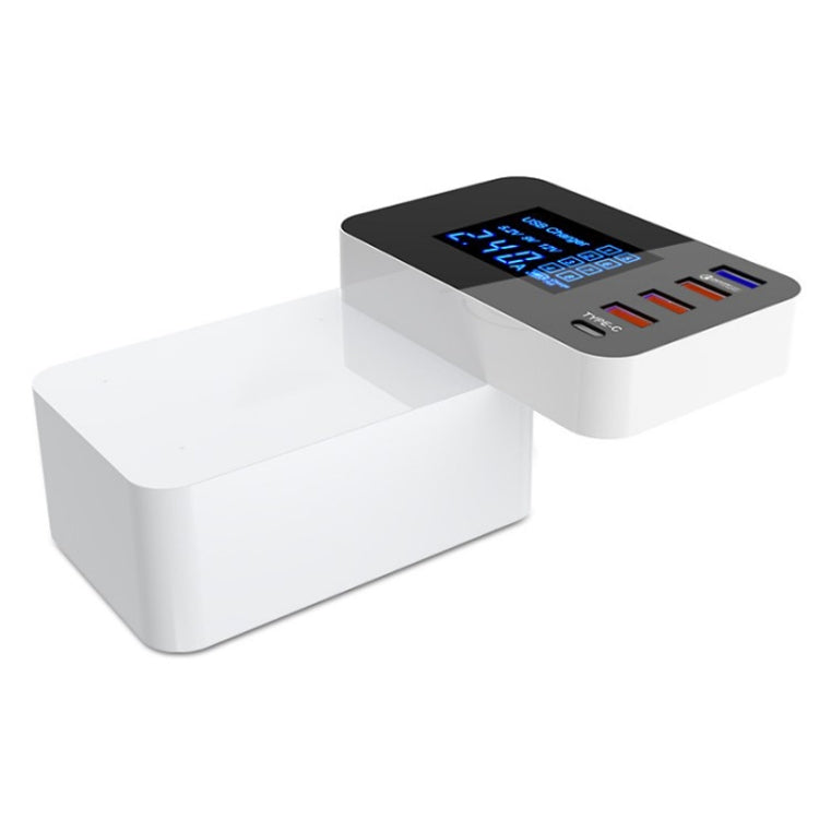 CDA33Q 40W QC 3.0 USB + 3 USBポート + USB-C / Type-Cポート 多機能充電器 LEDディスプレイ付き、AUプラグ、AUプラグ