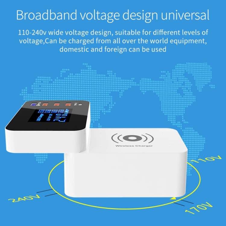 CDA33Q 40W QC 3.0 USB + 3 USBポート + USB-C / Type-Cポート 多機能充電器 LEDディスプレイ付き、AUプラグ、AUプラグ