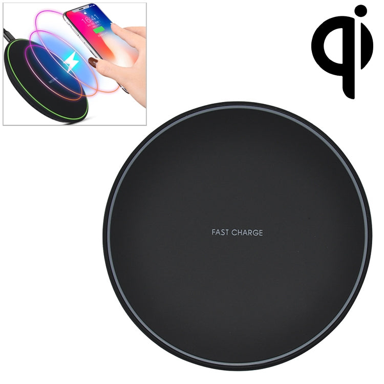 KD-1 超薄型 10W 急速充電ワイヤレス充電器 Androidスマホ＆iPhone対応、急速充電、ブラック