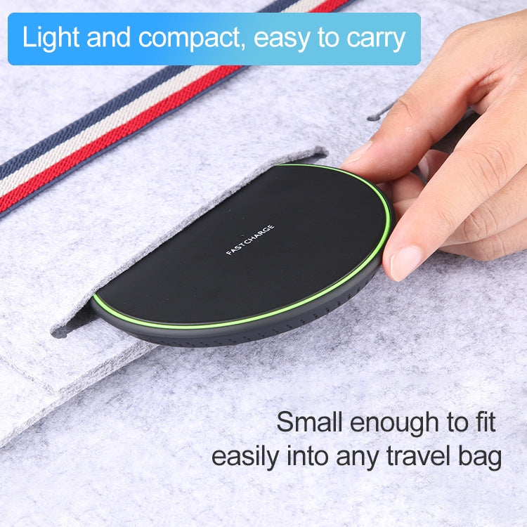 KD-1 超薄型 10W 急速充電ワイヤレス充電器 Androidスマホ＆iPhone対応、急速充電、ブラック