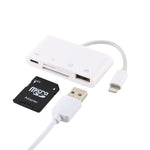 NK-108L 8ピン to USB + TFカード + SDカード カメラリーダーアダプター、iOS 9.1以上対応、NK-108L