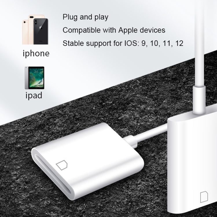 NK105 8ピン to SDカード カメラリーダーアダプター、iOS 9.1以上対応、NK105
