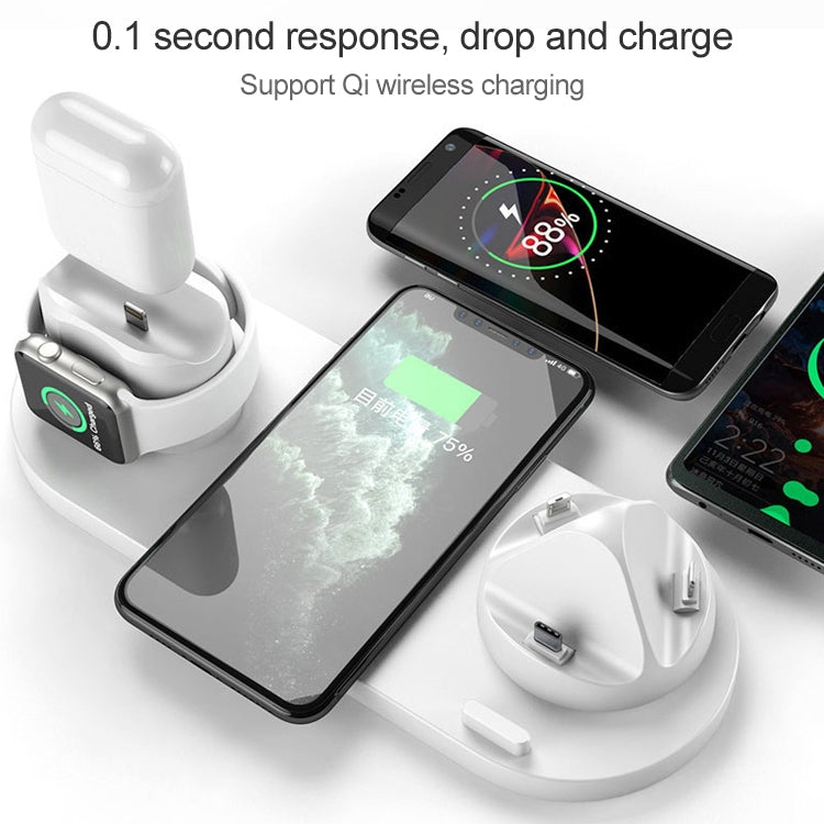 6-in-1 10W Qi規格ワイヤレス充電スタンド