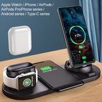 6-in-1 10W Qi規格ワイヤレス充電スタンド