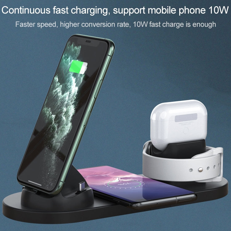 6-in-1 10W Qi規格ワイヤレス充電スタンド