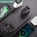 6-in-1 10W Qi規格ワイヤレス充電スタンド