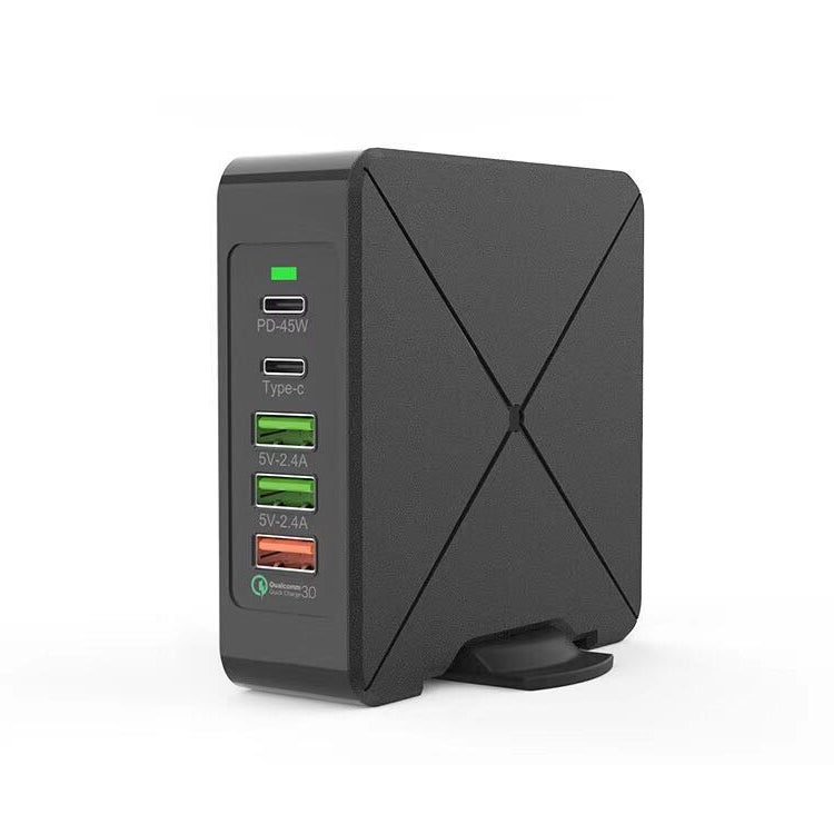 F88 3 x USB + 2 x USB-C / Type-C ポート QC3.0 デスクトップ充電器、F88