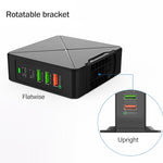 F88W 3 x USB + 2 x USB-C / Type-C ポート QC3.0 デスクトップ充電器 ワイヤレス充電機能付き、F88W