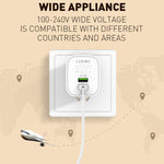 LDNIO A201 2.4A デュアルUSB 充電ヘッド トラベル直充電 携帯電話アダプター チャージャー マイクロUSBデータケーブル付き、マイクロUSB