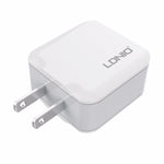 LDNIO A2201 2.4A デュアルUSB 充電ヘッド トラベル直充電 携帯電話アダプター チャージャー 8ピンデータケーブル付き、8ピン