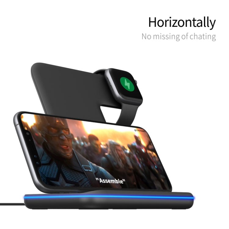 Z5A QI 縦型マグネット式ワイヤレス充電器 モバイルフォン＆Apple Watch＆AirPods / Samsung Galaxy Buds / Huawei Free Buds対応、タッチリングライト付き、Z5A
