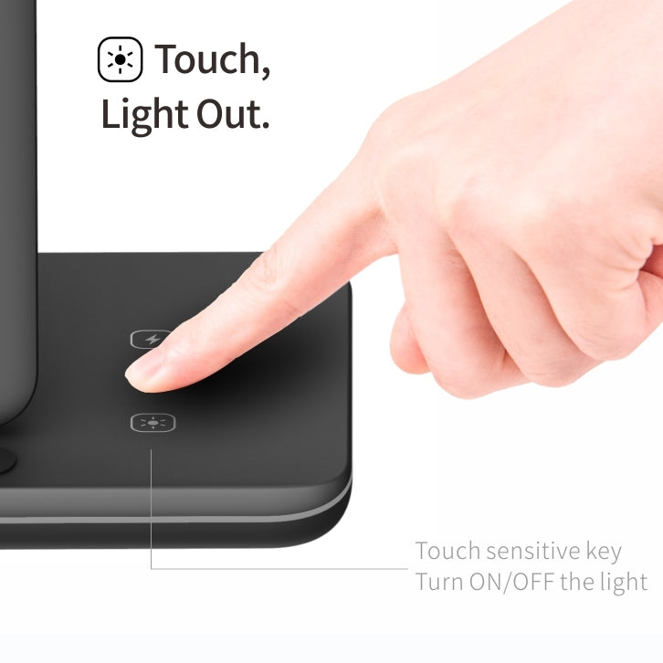 Z5A QI 縦型マグネット式ワイヤレス充電器 モバイルフォン＆Apple Watch＆AirPods / Samsung Galaxy Buds / Huawei Free Buds対応、タッチリングライト付き、Z5A
