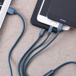 REMAX RC-131TH 1m 2.8A 3-in-1 USB to 8ピン & USB-C / Type-C & Micro USB 充電ケーブル