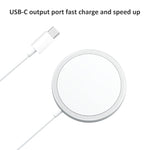 OJD-63 15W アルミ合金スタイル丸型 Magsafe マグネット式ワイヤレス充電器、マグネット付き