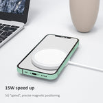 OJD-63 15W アルミ合金スタイル丸型 Magsafe マグネット式ワイヤレス充電器、マグネット付き