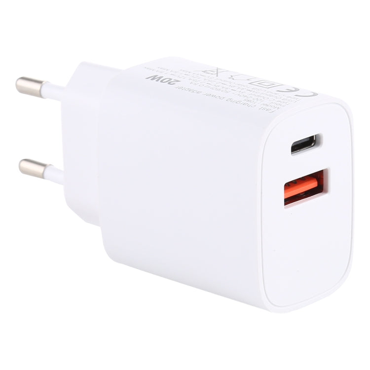 T085 20W USB + Type-C 急速充電 トラベル電源アダプター、EUプラグ、IP8G0711EU、IP8G0711US