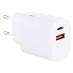 T085 20W USB + Type-C 急速充電 トラベル電源アダプター、EUプラグ、IP8G0711EU、IP8G0711US