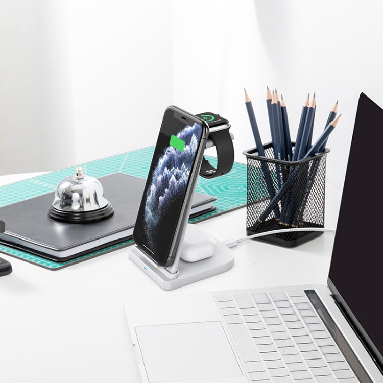 HQ-UD21 3-in-1 折りたたみ式スマホ・時計多機能充電スタンド ワイヤレス充電器 iPhone＆Apple Watch＆AirPods対応、HQ-UD21