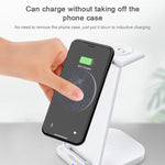 HQ-UD21 3-in-1 折りたたみ式スマホ・時計多機能充電スタンド ワイヤレス充電器 iPhone＆Apple Watch＆AirPods対応、HQ-UD21