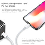 AWEI CL-68 3A Type-C / USB-C から 8ピン PD急速充電データケーブル、長さ：1m