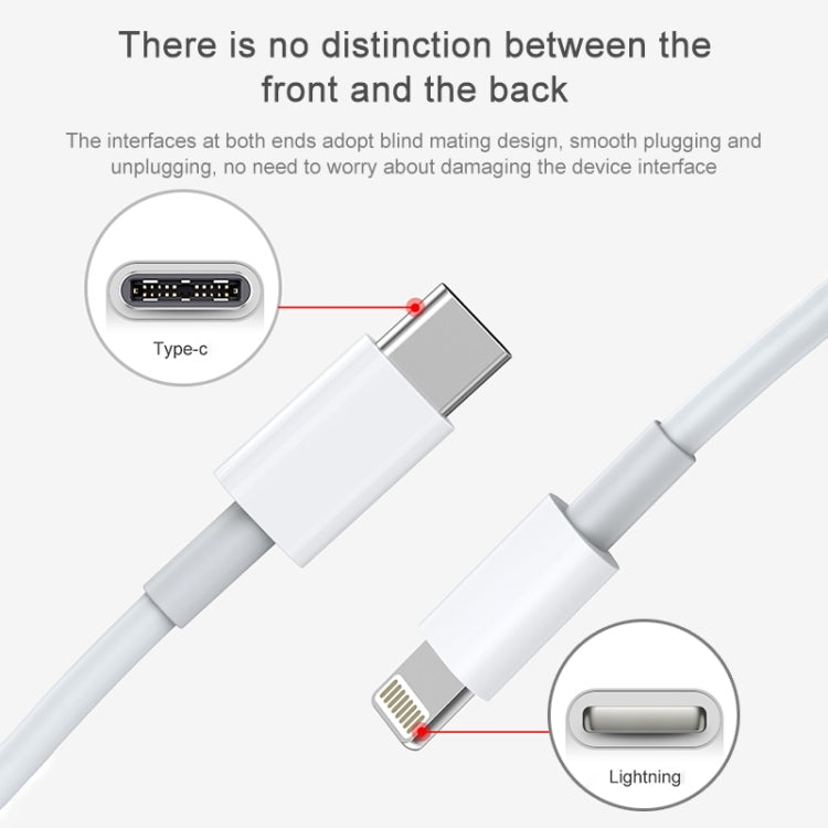 AWEI CL-68 3A Type-C / USB-C から 8ピン PD急速充電データケーブル、長さ：1m