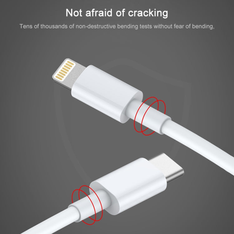 AWEI CL-68 3A Type-C / USB-C から 8ピン PD急速充電データケーブル、長さ：1m