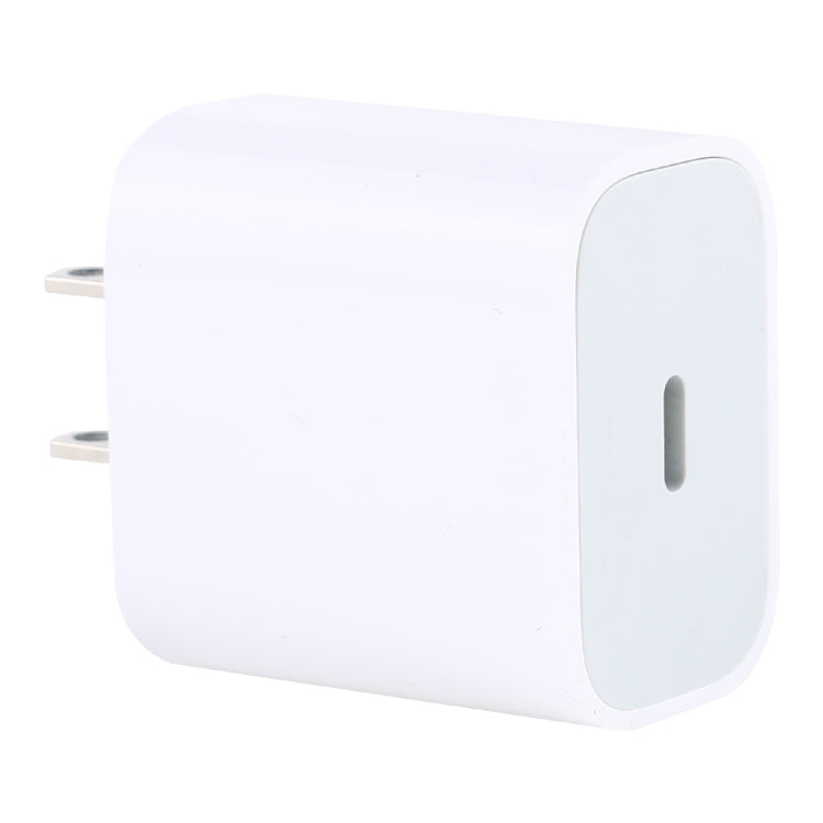 PD 20W シングル USB-C / Type-C インターフェース トラベル充電器、USプラグ、20W USプラグ