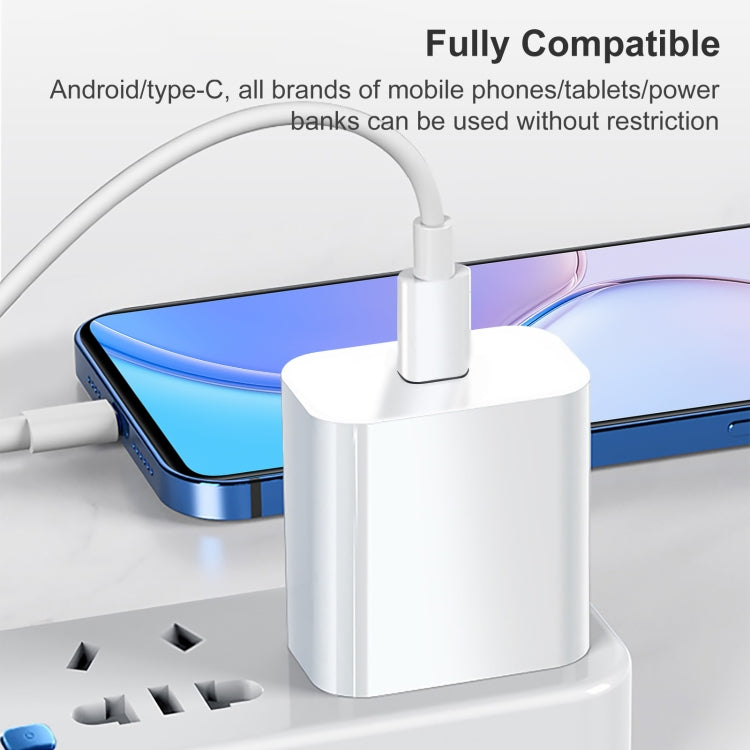 PD 20W シングル USB-C / Type-C インターフェース トラベル充電器、USプラグ、20W USプラグ