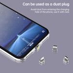 4-in-1 3A 8ピン＆USB-C / Type-C＆マイクロUSB亜鉛合金マグネティック充電ヘッド＋USB-C / Type-Cマグネティック充電アダプターセット、USB-C / Type-C