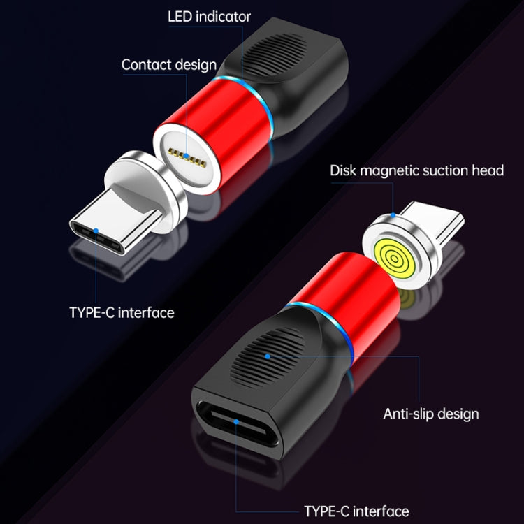 4-in-1 3A 8ピン＆USB-C / Type-C＆マイクロUSB亜鉛合金マグネティック充電ヘッド＋USB-C / Type-Cマグネティック充電アダプターセット、USB-C / Type-C