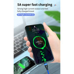 40W 5A USB to Micro USB + USB-C / Type-C + 8ピン 高速充電データケーブル、ケーブル長さ：1.2m、1.2m