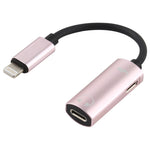 2-in-1 8ピンオスからデュアル8ピンメス 充電＆音楽再生用オーディオイヤホンアダプター、すべてのiOSシステム対応