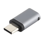 USB-C / Type-C オス to 8ピン メス 充電アダプター、データ転送対応、8ピン メス
