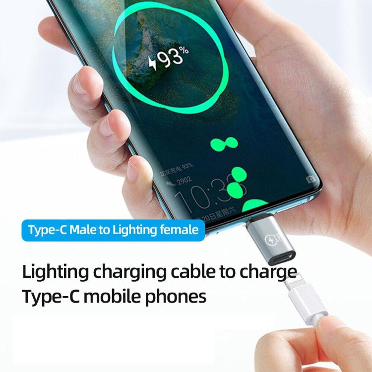 USB-C / Type-C オス to 8ピン メス 充電アダプター、データ転送対応、8ピン メス