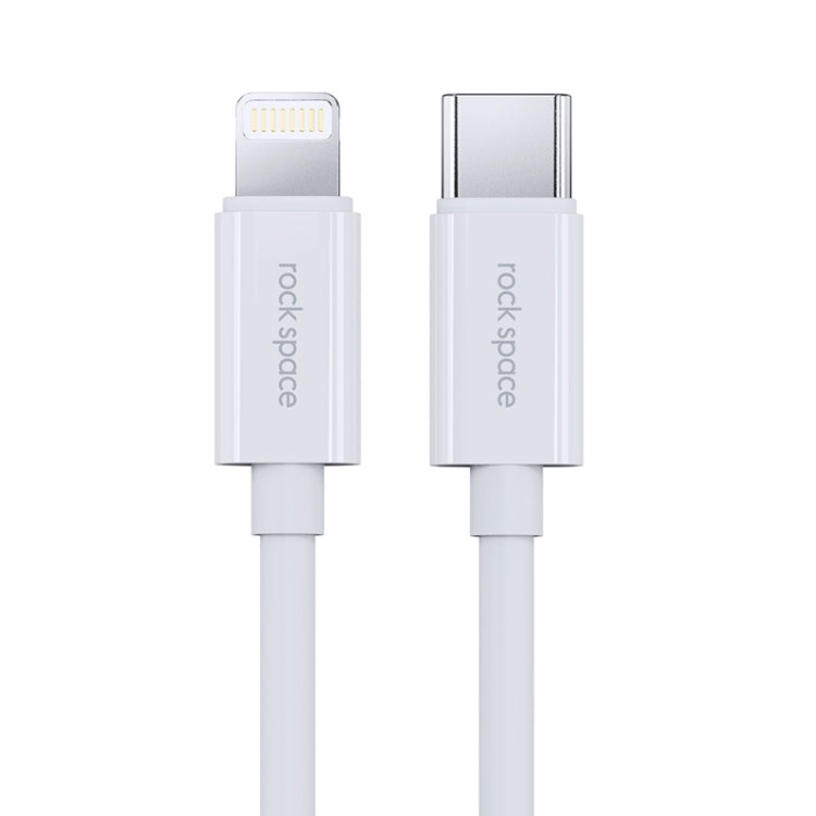 ROCK Space Z19 PD 20W 3A USB-C / Type-C to 8ピン 高速充電TPEデータケーブル、ケーブル長さ：1m、Z19