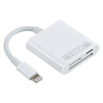 NK-101Y Pro 8ピン to 8ピン + SD + TFポート 3-in-1 カメラリーダーアダプター