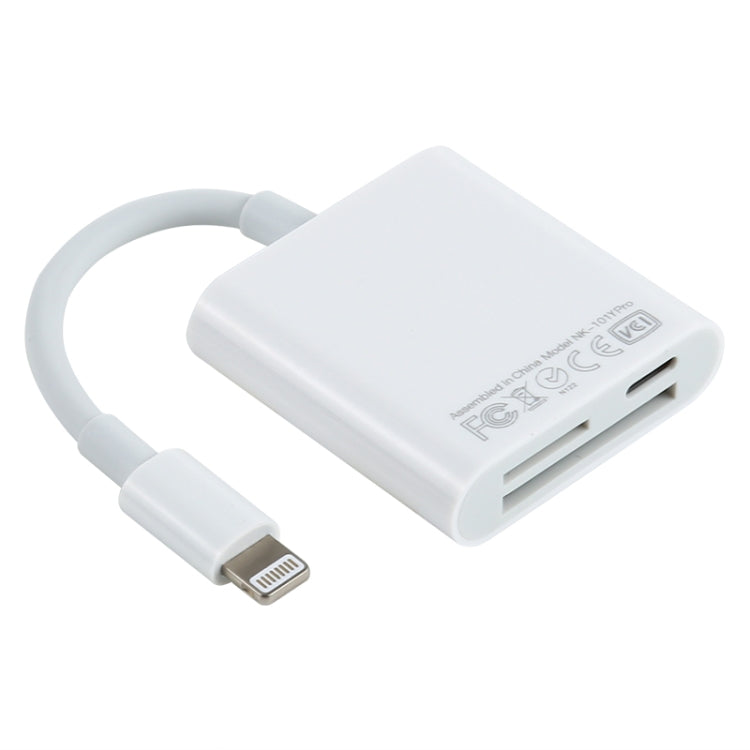 NK-101Y Pro 8ピン to 8ピン + SD + TFポート 3-in-1 カメラリーダーアダプター