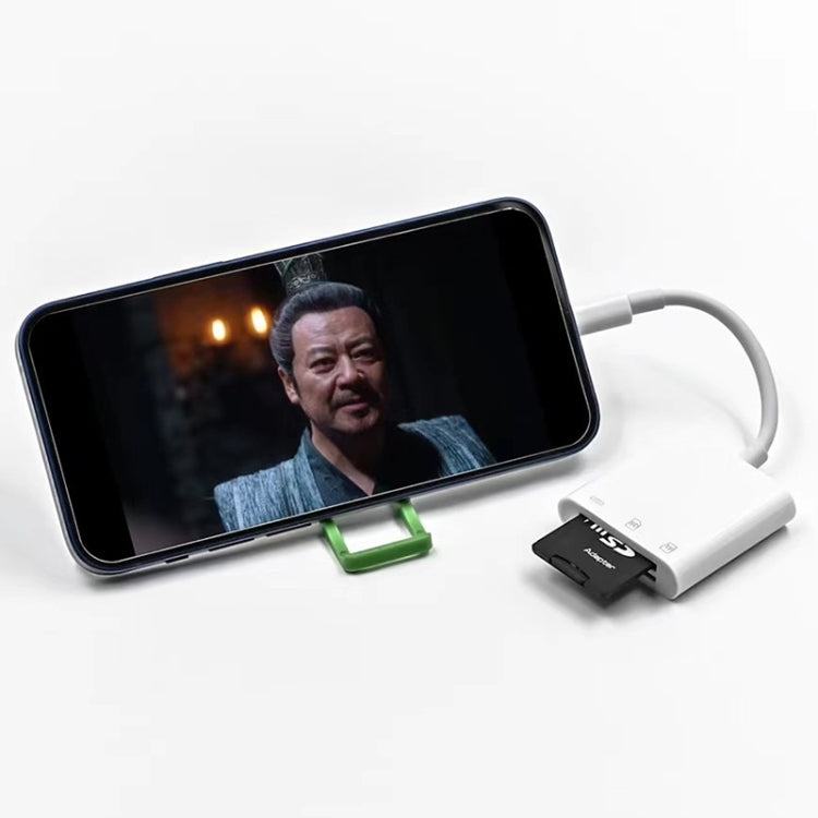 NK-101Y Pro 8ピン to 8ピン + SD + TFポート 3-in-1 カメラリーダーアダプター