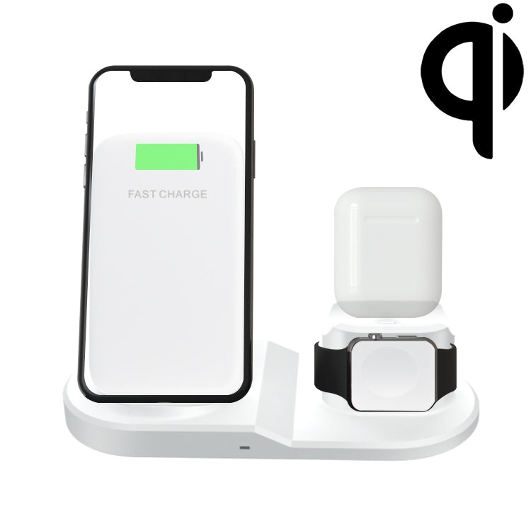 OJD-45 3イン1 QI 10W モバイルフォン＋ウォッチ＋8ピンイヤホン充電ポート多機能ワイヤレス充電器、携帯電話＆時計＆AirPods 2用、OJD-45